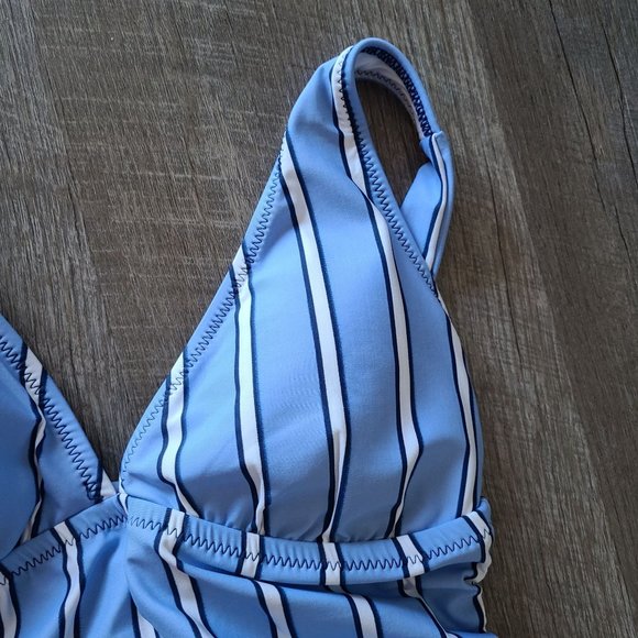 Draper James X Helen Jon Convertible Tankini Blue Stripe Women's Size XS NEW - Picture 4 of 11